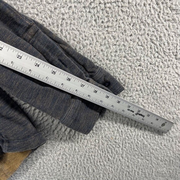 Prana Shirt Men's Extra Large Blue Gray Button Organic Cotton Pocket Collared - Picture 5 of 10